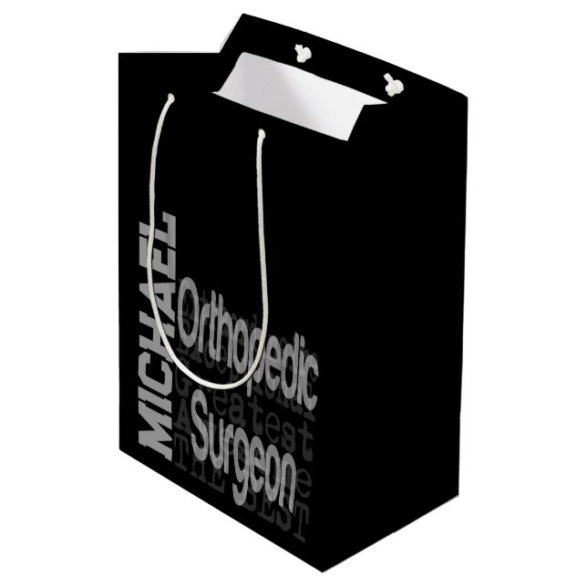 Orthopaedic Surgeon Extraordinaire CUSTOM Medium Gift Bag (Back Angled)