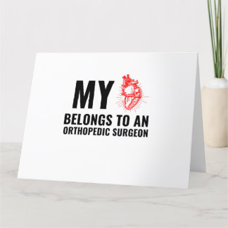 Orthopaedic surgeon funny heart thank you card