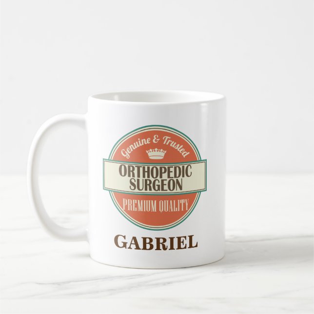 Orthopaedic Surgeon Personalised Office Mug Gift (Left)