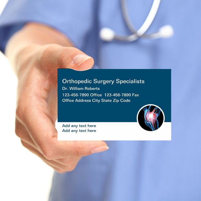 Orthopaedic Surgeon Surgery Business Cards (Creator Uploaded)