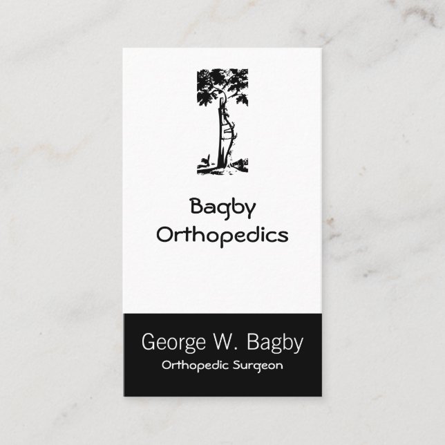Orthopaedic Surgery Crooked Tree Business Card (Front)