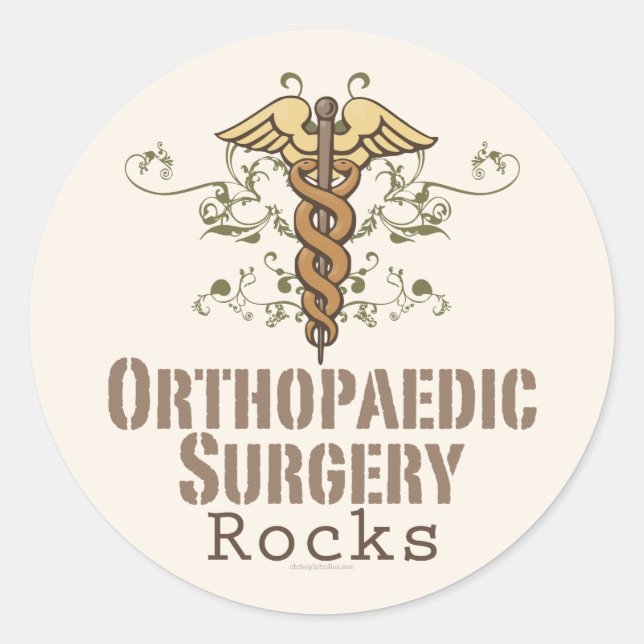 Orthopaedic Surgery Rocks Stickers (Front)
