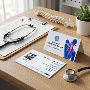 Orthopaedic Therapy Clinic   Modern White Business Card