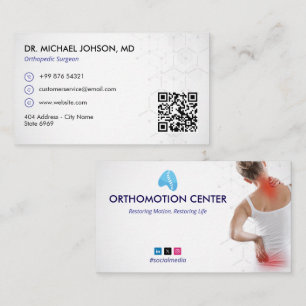 Orthopaedic Therapy   Minimalist White Business Card