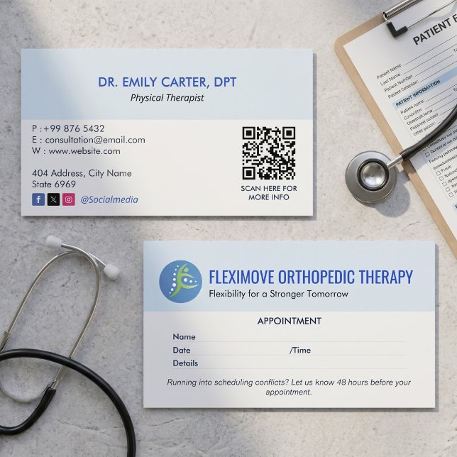 Orthopaedic Therapy Profession | Modern Appointmen Business Card (Creator Uploaded)
