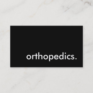 orthopaedics. business card