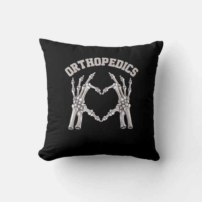 Orthopaedics Skeleton Hand Heart Ortho Nurse Rn Cr Cushion (Front)