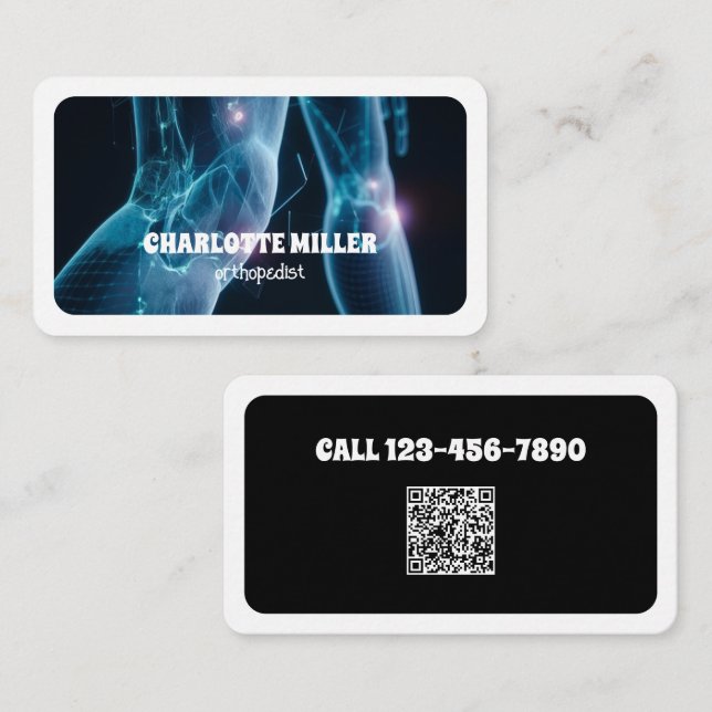 Orthopaedist Custom QR Business Card (Front/Back)
