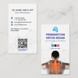 Orthopedic Rehab Clinic   Modern White Business Card