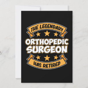 Orthopedic Surgeon Retirement Surgery Medical Doct Thank You Card