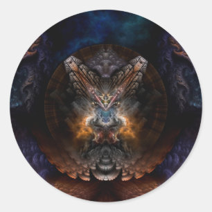 Orthricon Fractal Art Classic Round Sticker