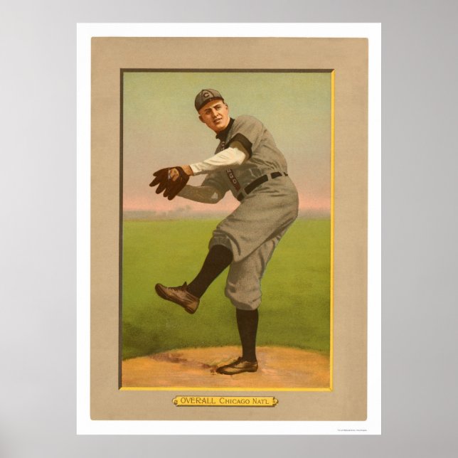 Orval Overall Cubs Baseball 1911 Poster (Front)