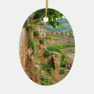 Orvieto Battlement Ceramic Tree Decoration