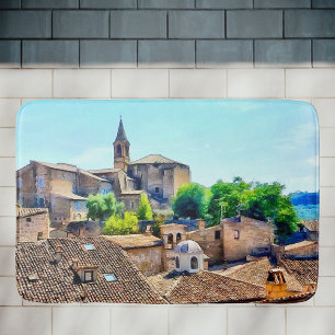 Orvieto Italy Hillside Bath Mat
