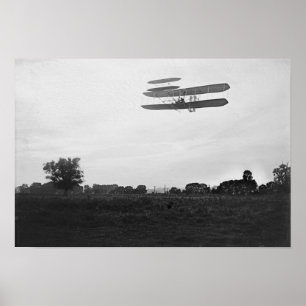 Orville Wright on Flight 41 at 60 foot high Poster