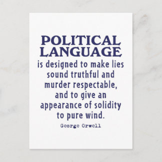 Orwell on Political Language Postcard