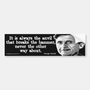 Orwell the Anvil Bumper Sticker