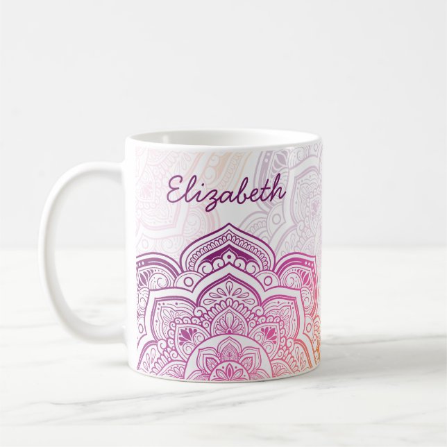 Oryn Mandala 11 oz. Personalised Mug (Left)