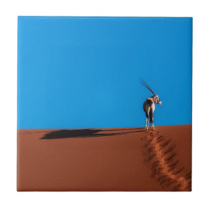 Oryx Antelope at the Namib Desert Ceramic Tile