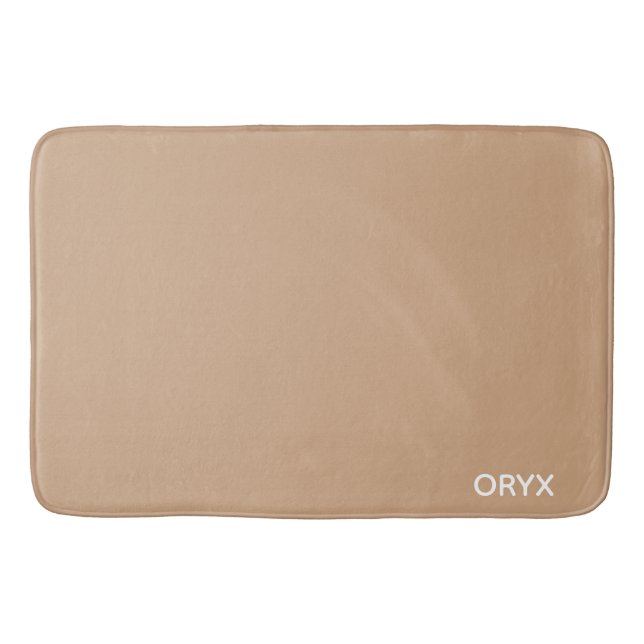 Oryx brown beige color name bath mat (Front)