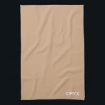 Oryx brown beige color name tea towel<br><div class="desc">Oryx brown beige color name</div>