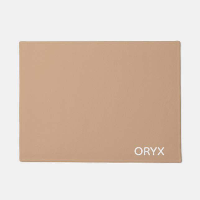 Oryx brown beige colour name doormat (Front)