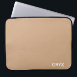Oryx brown beige colour name laptop sleeve<br><div class="desc">Oryx brown beige colour name</div>