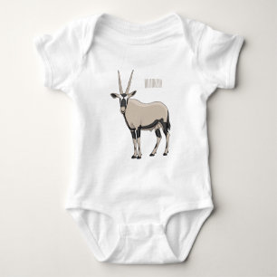 Oryx cartoon illustration baby bodysuit