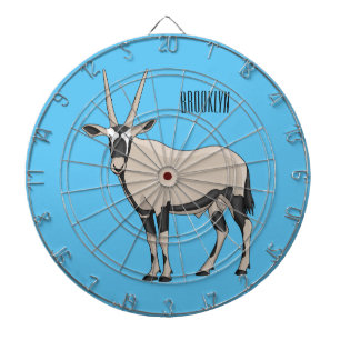 Oryx cartoon illustration dartboard
