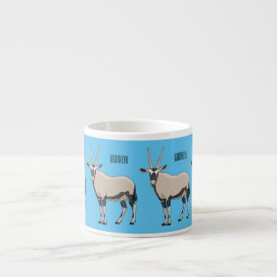 Oryx cartoon illustration espresso cup