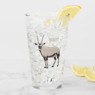 Oryx cartoon illustration glass