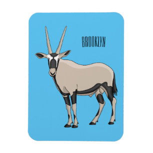 Oryx cartoon illustration magnet
