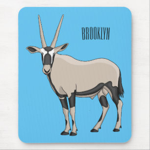 Oryx cartoon illustration mouse pad