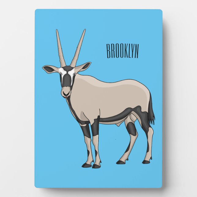 Oryx cartoon illustration plaque (Front)