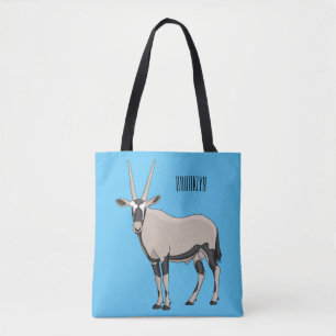 Oryx cartoon illustration tote bag