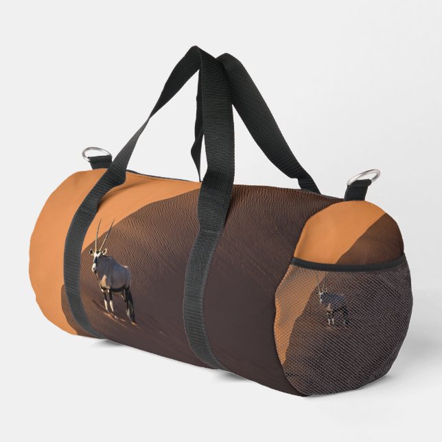 Oryx on the edge, Namibia Duffle Bag (Right Corner)