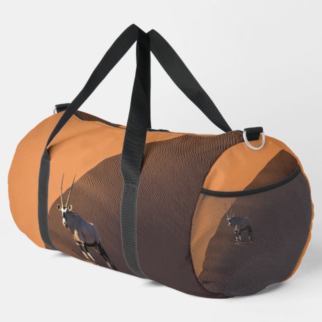 Oryx on the edge, Namibia Duffle Bag (Right Corner)