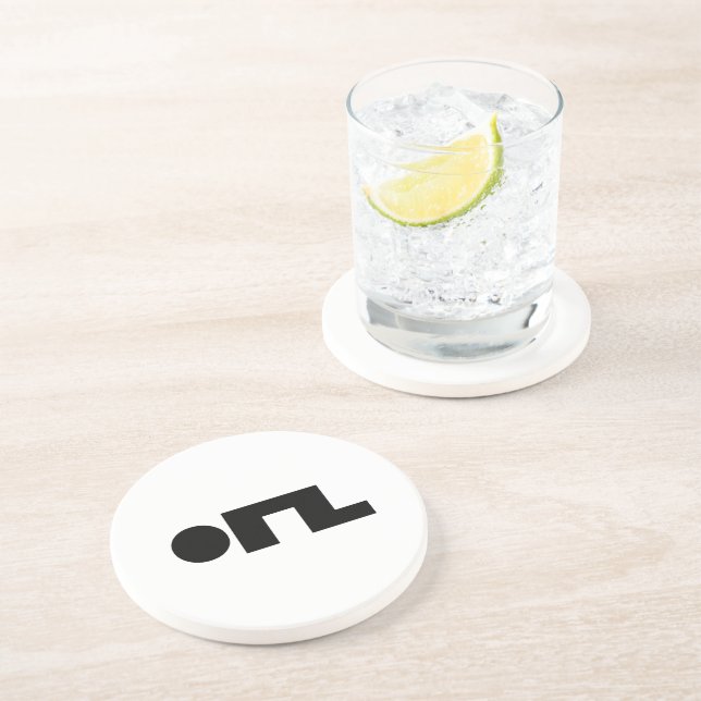 ORZ Emoticon Kaomoji Emoji Coaster (Side)