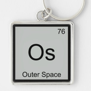 Os - Outer Space Chemistry Element Symbol T-Shirt Key Ring