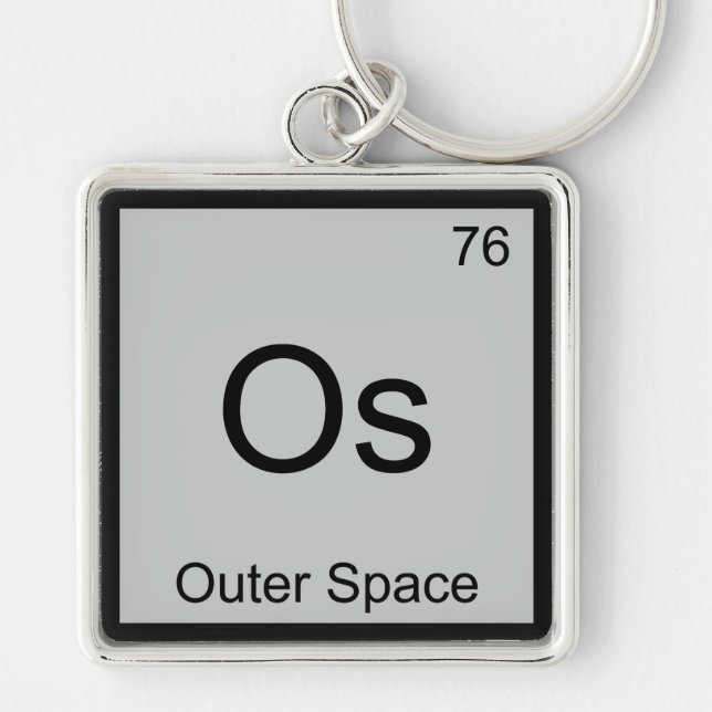 Os - Outer Space Chemistry Element Symbol T-Shirt Key Ring (Front)