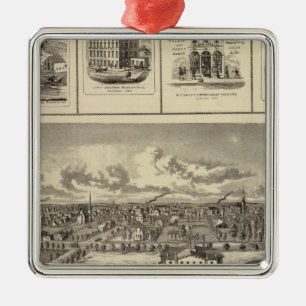 Osage Bldgs, farms, residences Metal Tree Decoration