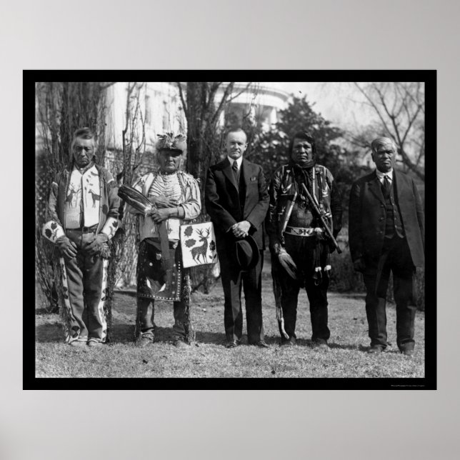 Osage Indians and President Coolidge 1925 Poster (Front)