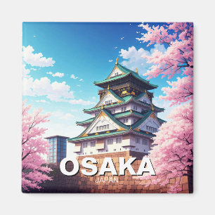 Osaka Castle Japan cherry blossom Magnet