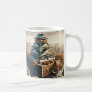 Osaka Castle Japan Landscape Vintage Travel Coffee Mug