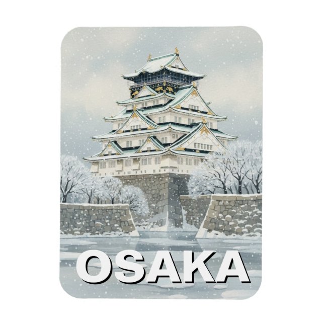Osaka Castle Japan Magnet (Vertical)
