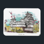 Osaka Castle Japan Watercolor Illustration Magnet<br><div class="desc">Take a journey into the Samurai-era with this exquisite "Osaka Castle - Japan" Watercolor Artwork. This architectural illustration features the iconic Osaka Castle, a cultural symbol of Japan's rich history and culture when the samurai were revered protectors of the Bushido code. This Osaka Castle - Japan artwork was carefully hand-drawn...</div>