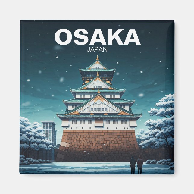 Osaka Castle Japan winter Magnet