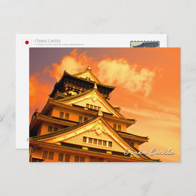Osaka Castle (Sunset ver.) Postcard (Front/Back)