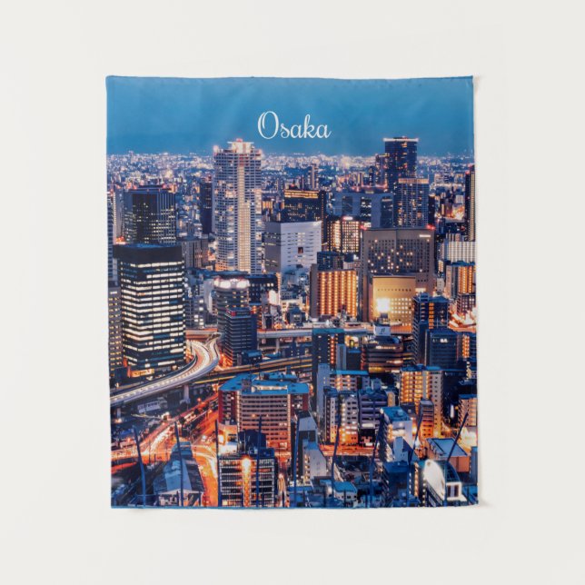 Osaka, Japan cityscape Tapestry (Front)