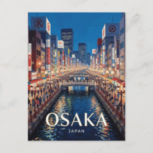 Osaka Japan Dotonbori City Travel Postcard
